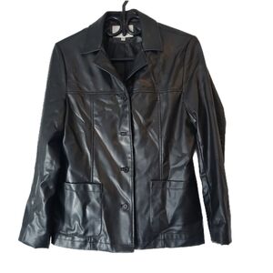 Fairweather Black Faux Leather Jacket – Women's Size S